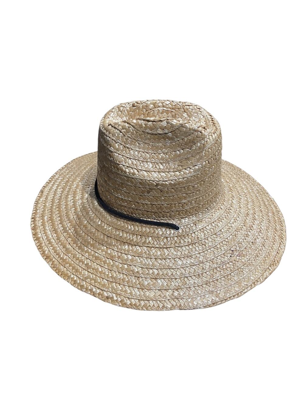 Straw Sun Hat Chin Cord Lifeguard Safari Woven Beach Garden Outdoor